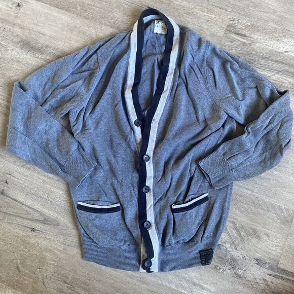 Express Medium Button Up Cardigan Gray - Picture 1 of 6